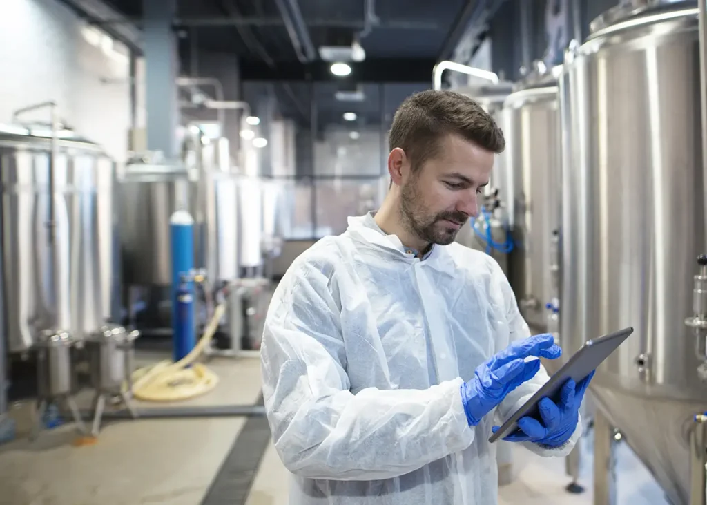control de producción en la lineal de fabricacion de alimentos